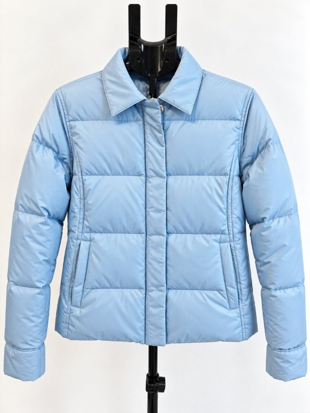 Light Blue Puffer Jacket Quilted Coat